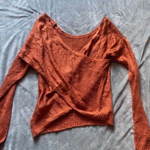 Orange forever 21 crossbody sweater